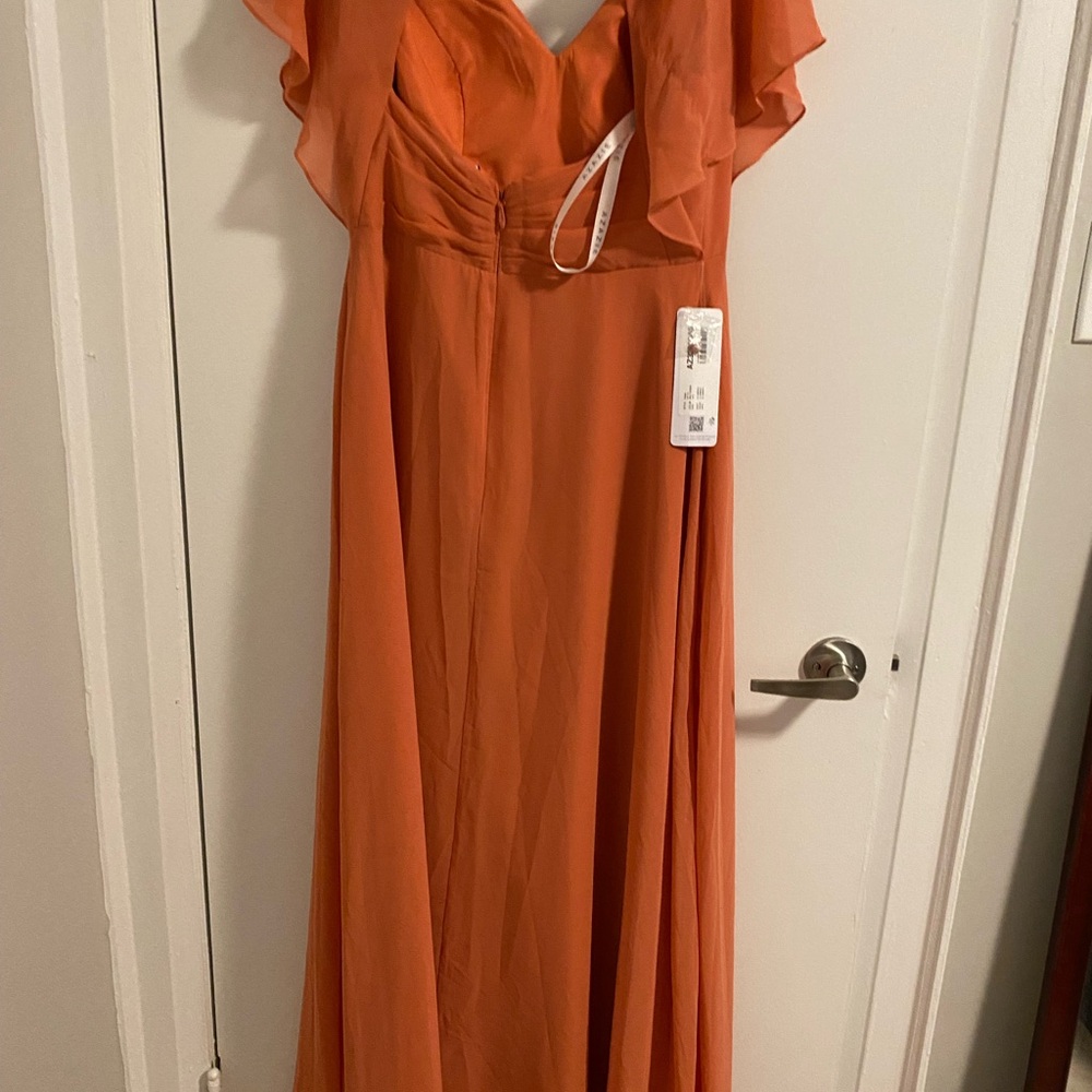 Azazie Rylee Women's Dress in Rust - Picture 4 of 5